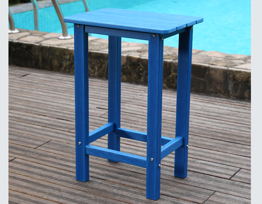 Bộ bàn ăn quầy bar cao cấp HDPE màu xanh ven biển