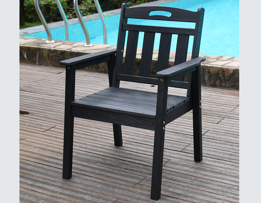 Ghế ăn sân hiên HDPE dòng chảy dọc Onyx