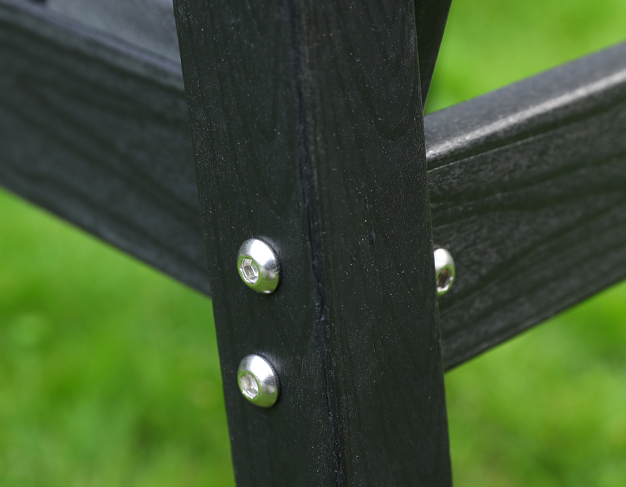 Ghế ăn thẳng đứng 2 gói HDPE Adirondack màu đen