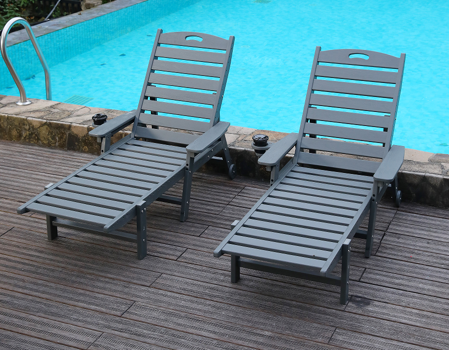 Bộ ghế tựa Adirondack 2 gói màu xám Storm Grey