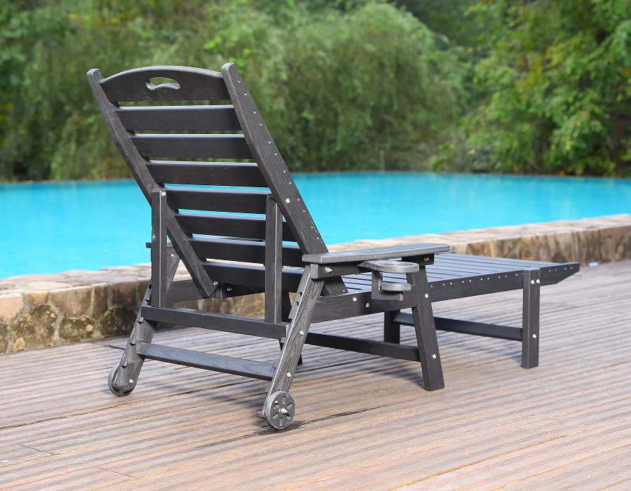 Ghế Adirondack bên hồ bơi HDPE màu xanh sẵn sàng lặn