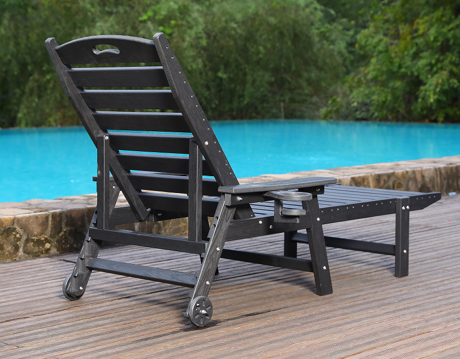Ghế Adirondack bên hồ bơi HDPE màu xanh sẵn sàng lặn