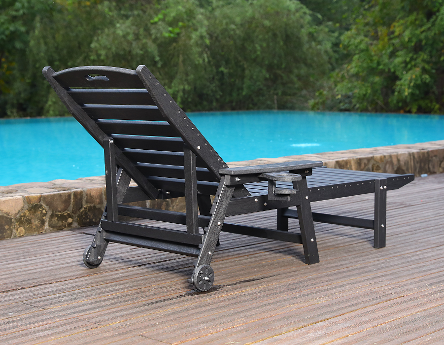 Ghế Adirondack bên hồ bơi HDPE màu xanh sẵn sàng lặn