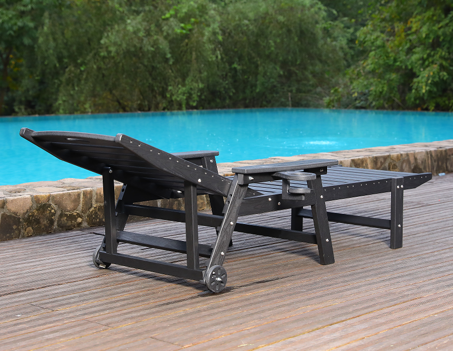 Ghế Adirondack bên hồ bơi HDPE màu xanh sẵn sàng lặn