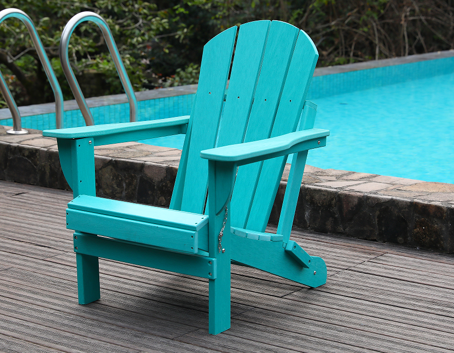 Ghế Adirondack HDPE màu ngọc lam sống động