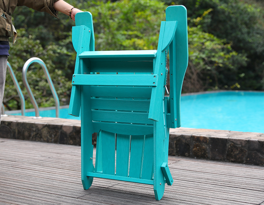 Ghế Adirondack HDPE màu ngọc lam sống động