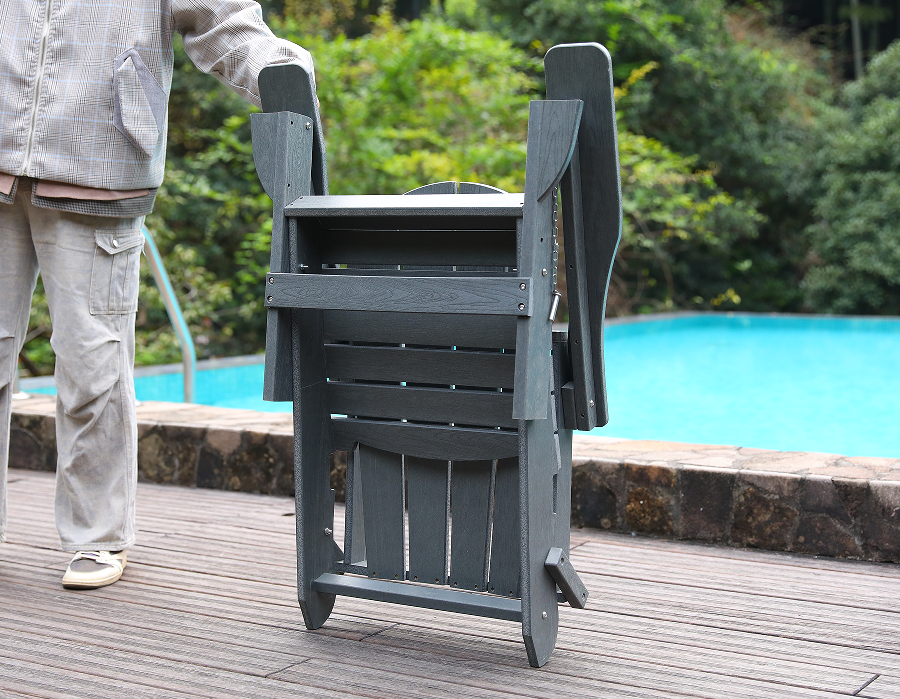 Ghế Ếch Adirondack HDPE Storm Grey - Mọi thời tiết