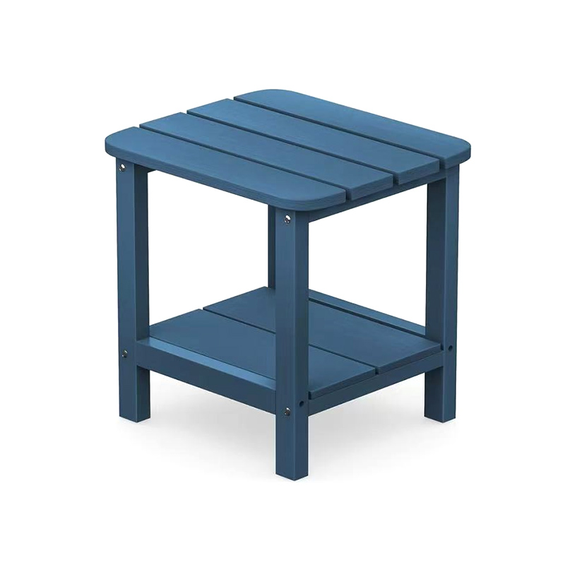Bàn bên HDPE hai lớp Lake Blue có ngăn đựng