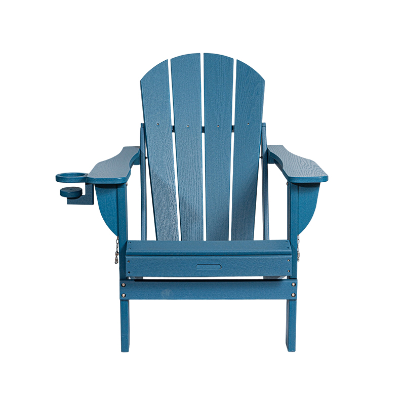 Ghế Adirondack bằng gỗ màu xanh hải quân cho sân ngoài trời